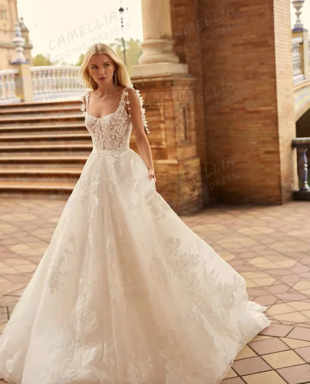 فساتين زفاف بسيطة للنساء دانتيل على شكل قلب بدون أكمام على شكل حرف A سويب تراين زي العرائس مثير فيستدوس دي نوفيا مخصص 2026