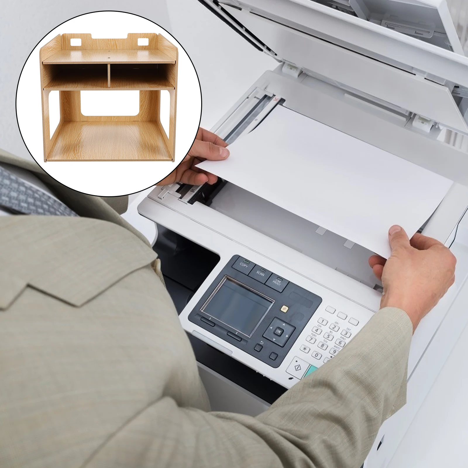 Rack di stoccaggio multistrato Supporto per stampante da tavolo Rack Scaffale Organizzatore multiuso Home Office