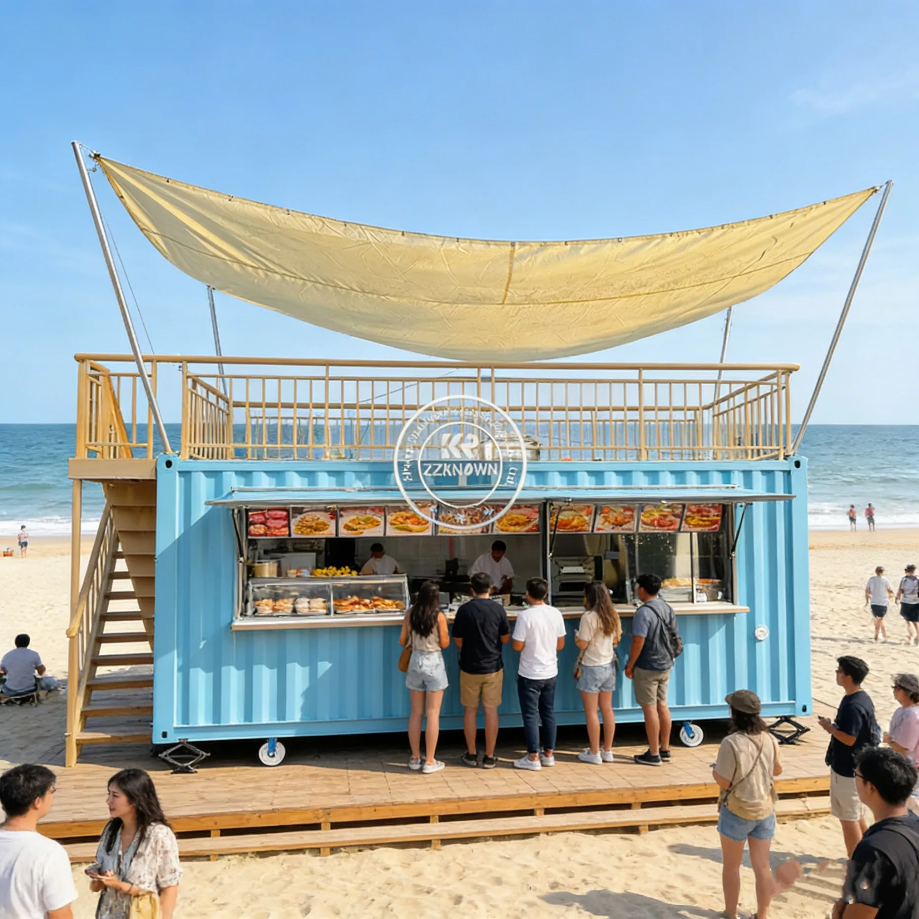 

40ft 20ft Customize Modern Outdoor Modular Shipping Restaurant Expandable Fullu Equipped Kitchen Small Shipping Container Bar