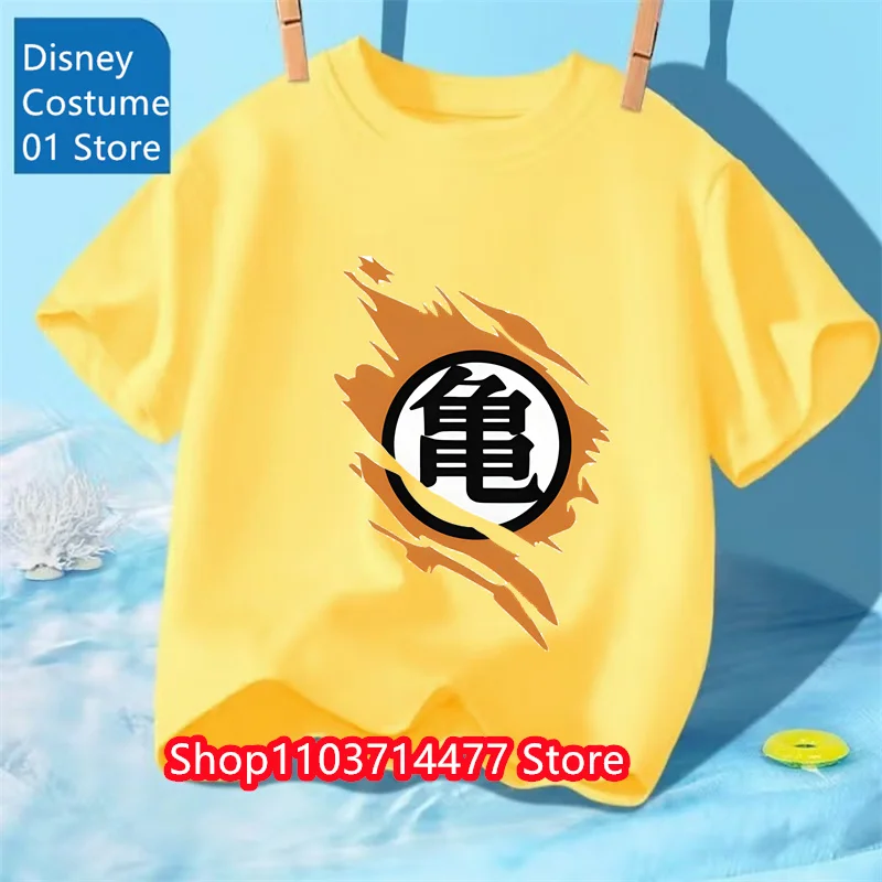 

Kids Dbz Orange Piccolo Anime Print T Shirt Pure Cotton Casual Wear for Boys and Girls Summer Short Sleeve