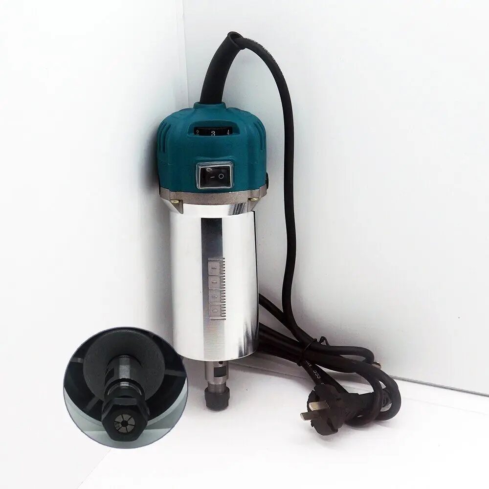 

Wood Router Air Cooled 1500W Spindle Motor Diameter 64mm ER11 Collet Chuck for Aluminum Carve Milling Engraving Cutting Machine