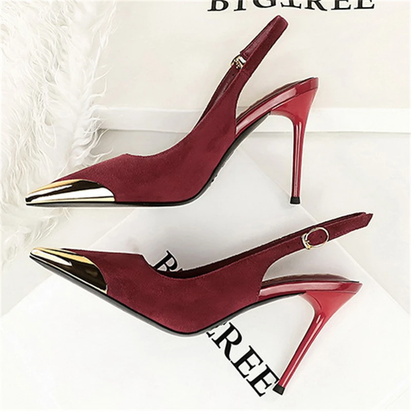 أحذية نسائية مجوفة على الموضة للربيع من BIGTREE أحذية خفيفة أنيقة بإبزيم للحفلات بكعب رفيع أحذية نسائية Zapatos Mujer