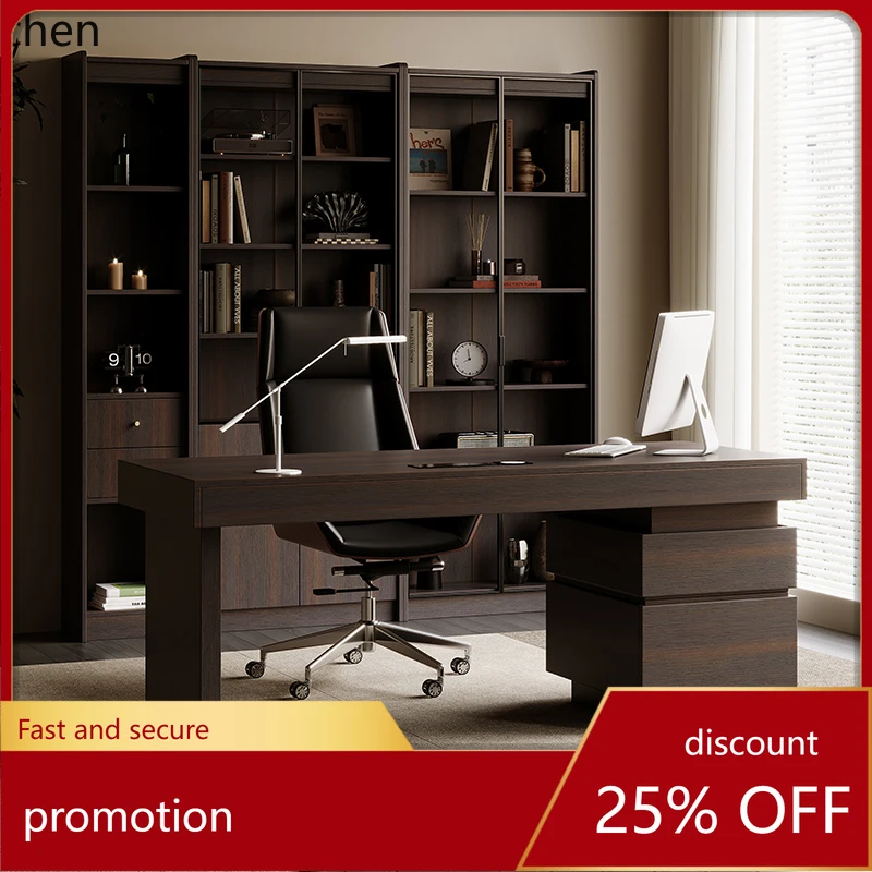 

Письменный стол HXL из массива дерева, современный, простой, компьютерный, из дуба с эффектом копчености