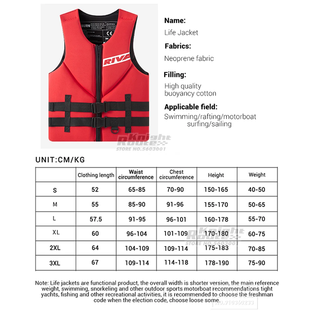 Adults Life Vest Motorboats Life vest Kayak Surf Wakeboard Fishing Raft Boat Swimming RescueVest Drifting Safety Life Jacket