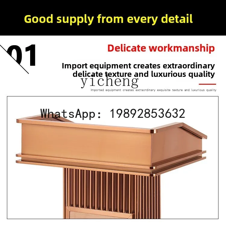 F1  Speech Desk Leader's Speech Conference Room Presiding Desk Catering Sales Department Stainless Steel High-end