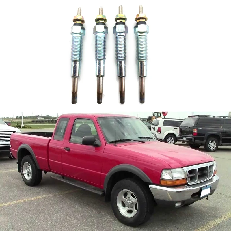

4X Glow Plug Heater Glow Plugs Diesel Heater Glow Plugs For Ford Ranger Mazda 323 1999-2006 WL81-18601