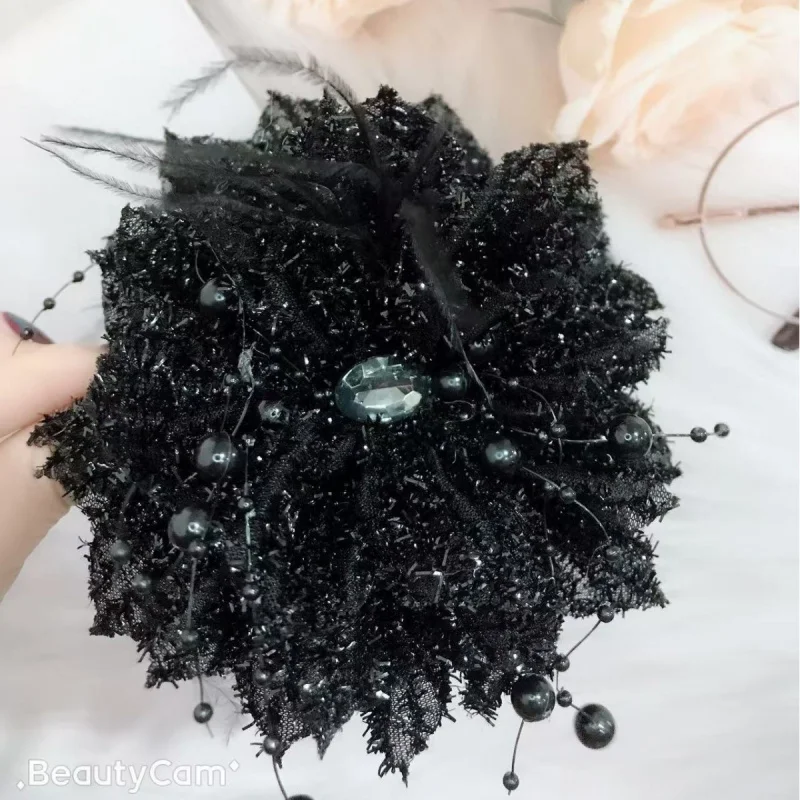 Klip Hiu Mengkilap Serbaguna dengan Rumbai Meningkatkan Volume Rambut Aksesori Rambut Elegan Baru ﻿