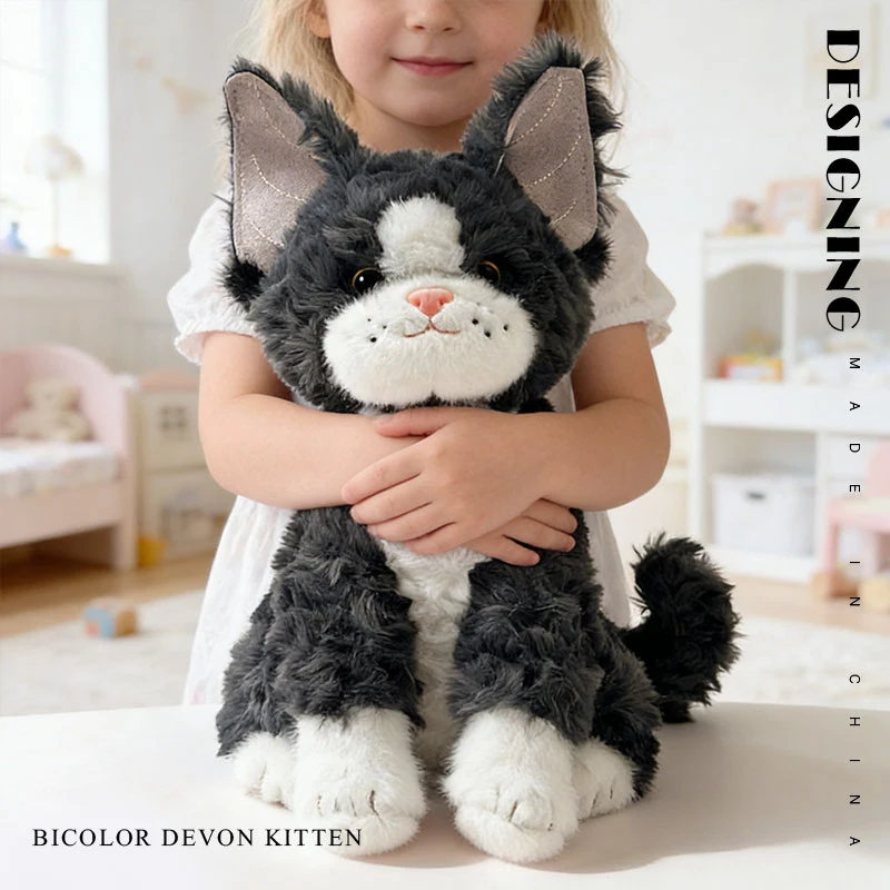 Black cat stuffed plush doll