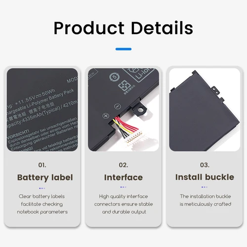 Imagen 2 del producto Batería portátil para ASUS, C31N1811, 0B200- 03080000 , BX433FN, UX433FN-2S, ZenBook 14, UX433F, UX433FA-A5046R