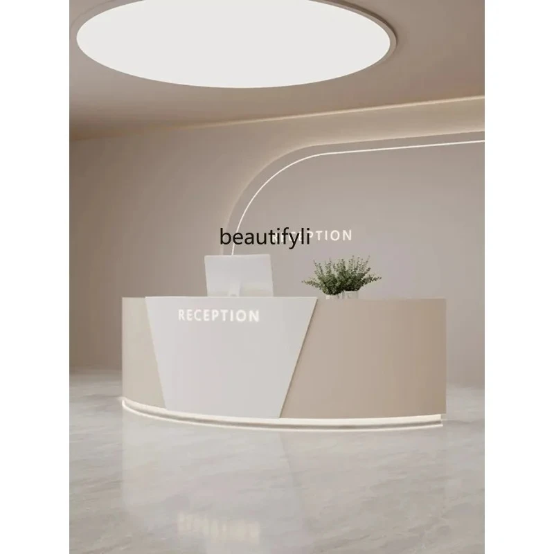 

Beauty Salon Cashier Yoga Shop Reception Desk Barber Shop Reception Desk Clothing Store Bar Light Luxury High Sense