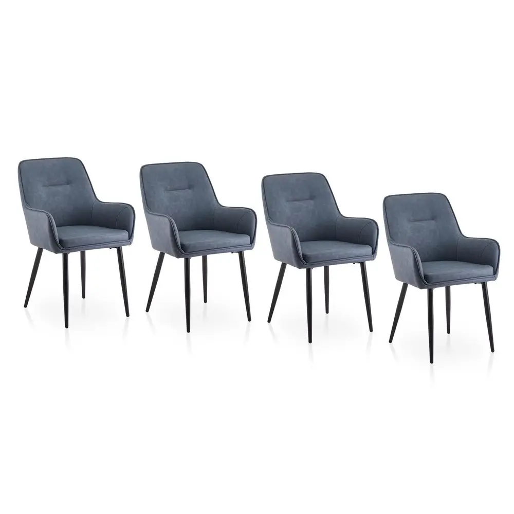 

Dining Chairs Set of 4, holstered Dining Chairs with Arm, Faux Leather Accent Kitchen Chair, Modern Sillas de comedor for Kit