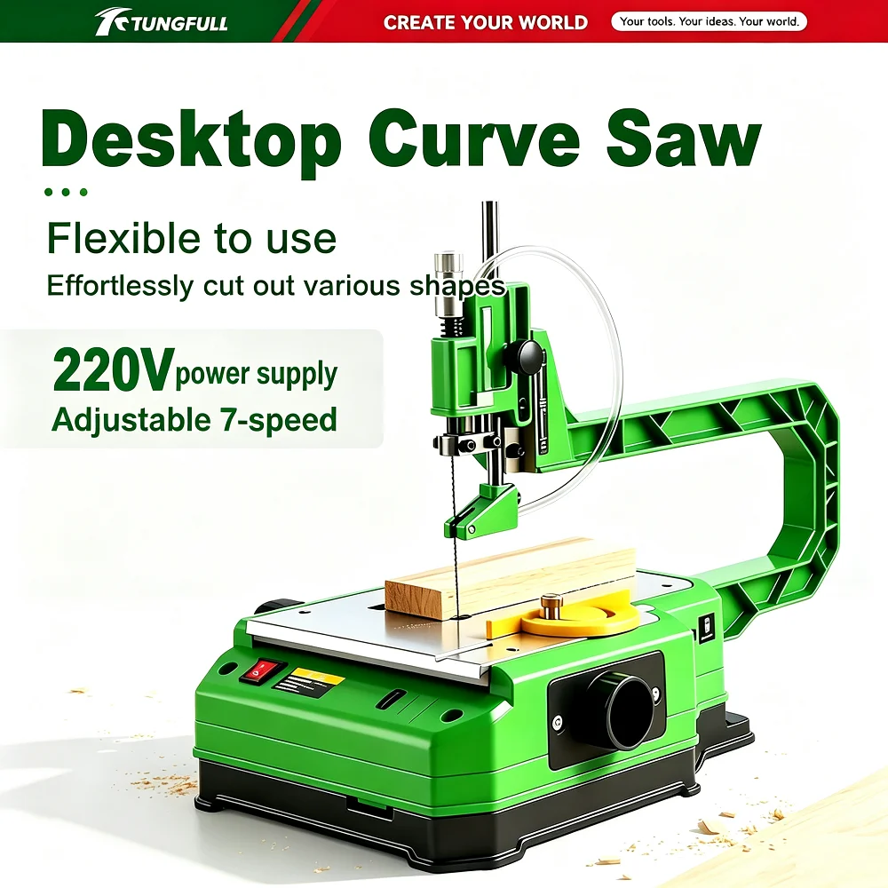 Desktop Curve Scroll Saw Precision Jig Saw Multifunctional For Wood Plastic Bone DIY Handcraft Home Workshop Woodworking Tool