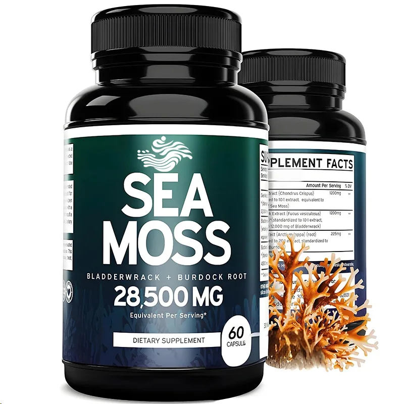 

Ирландские капсулы из морских водорослей, 28500 мг (вегетарианские капсулы), добавка из морских водорослей премиум-класса - без ГМО и вегетарианты