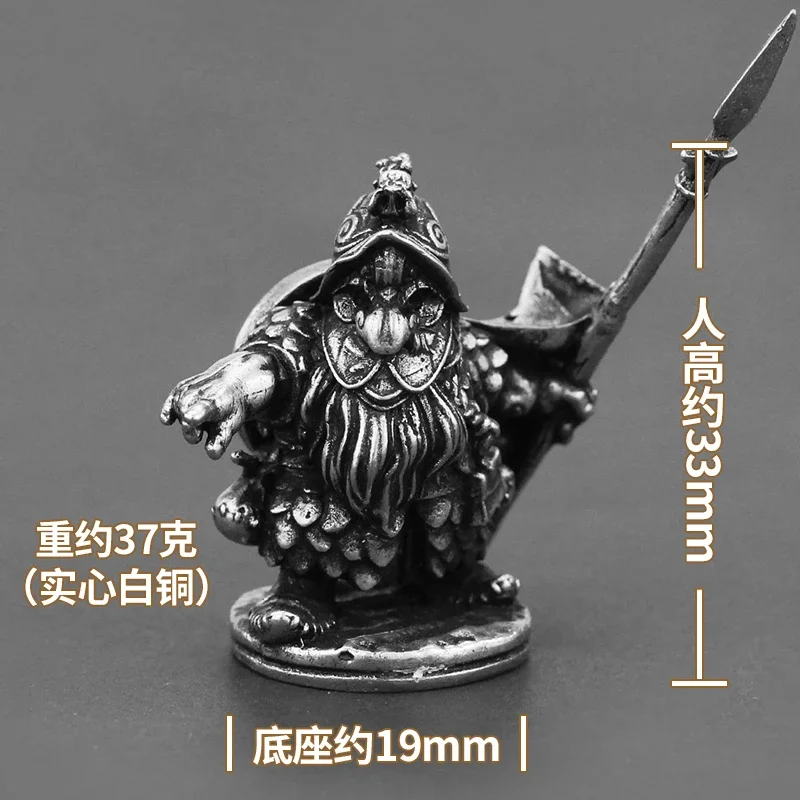 Miniatury biała miedź karzeł legion żołnierze figurki Model figurki zabawki chłopcy Cartoon metalowa lalka ozdoba akcesoria