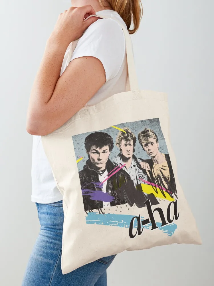 

Original Vintage Styled 80s A-Ha Design Tote Bag shopper bag women canvas Eco bag large tote Canvas
