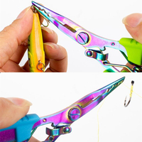 Y60 Multifunctional Hook Open Controlling Fish Stainless Steel Eagle Nose Fishing Pliers Colored Titanium Fishing Line Scissors