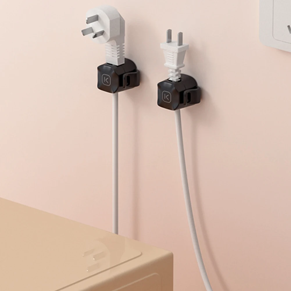 6 PCs Data Cable Clips Cable Organizer Desktop Wire Cord Fixing Organization Clamp Holder For Desk Nightstand