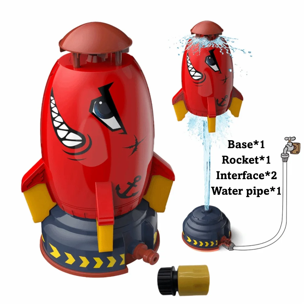 Ensemble complet d'arroseurs de levage, jouets pour enfants avec Base et connecteur, motif de dessin animé, jouet de levage pour éclaboussures d'eau, tuyau d'eau de 3m