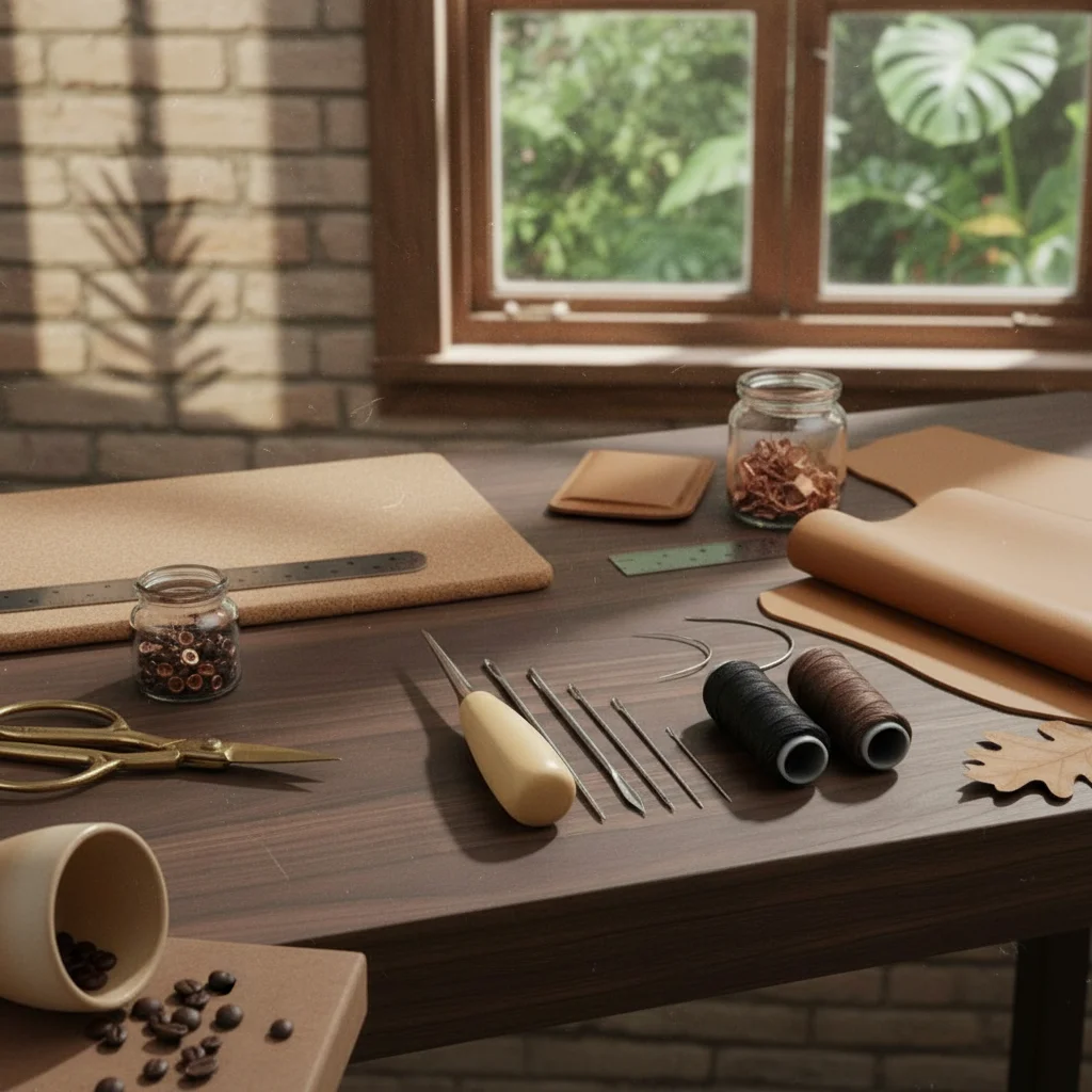

11 Pieces Leather Craft Tool Bag Set Professional Quality Hand Stitching Tool Kit for Workshop