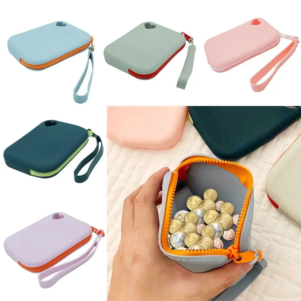 Small Square Silicone Storage Bag Large Capacity Travel Portable Cosmetic Waterproof Organizer