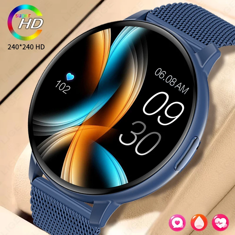 

LIGE New Smart Watch Men Women 1.38" Full Touch Screen Sport Fitness Watches Man Waterproof Bluetooth Smartwatch For Android IOS