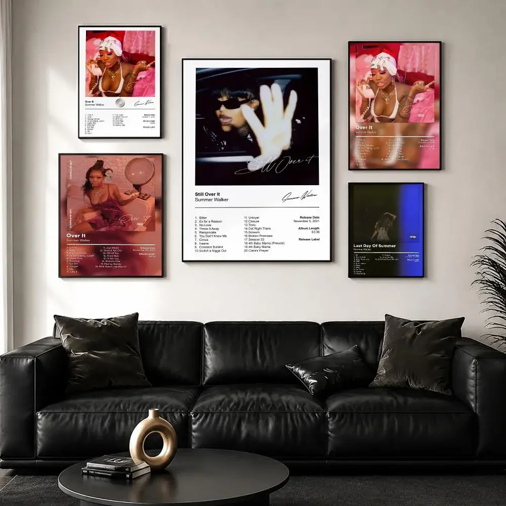 Singer Music Album S-Summer W-Walker Poster Decorative Wall Art Sticker Mural Print for Bedroom Living Room Hallway Home Decor