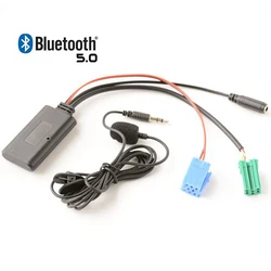 Car bluetooth Wireless Microphone Handsfree Mobile Phone Adapter Stereo AUX IN for Renault Clio Espace Scenic Megane Laguna