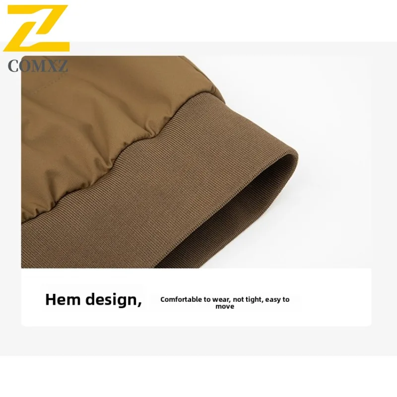 COMXZ Mens Jacket Turndown Collar Outdoor Take A Walk Wear Resistant Korean Style Trendy Windproof Autumn Motorcycle Jacket