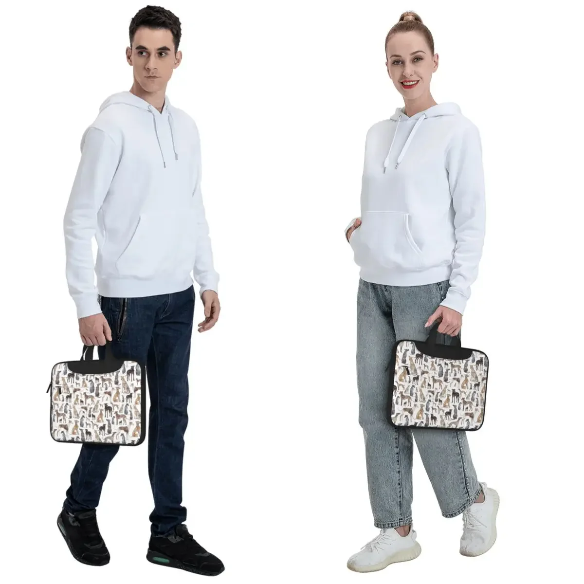 Greyhounds, Wippets And Lurcher Dogs! Crossbody Laptop Bag Case Computer Bag Resistant Protective Notebook Pouch for Lenovo