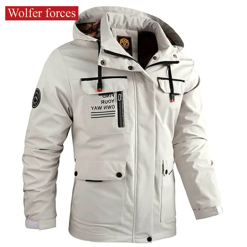 Herren kalte Jacke Wintermantel Mann Militär Windschutz Sport Motorrad Techwear übergroße Sportarten für Wind jacke mit Reiß verschluss