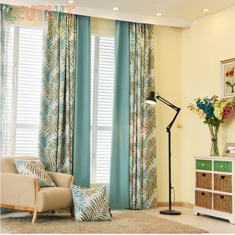 

Summer New High Precision Printing Full Blackout Printing Curtain and Window Screen Curtains for Living Dining Room Bedroom