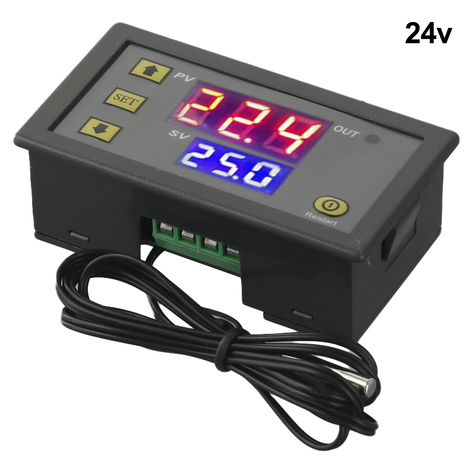 Efficient Digital Temperature Controller Thermostat Meter with Temp Sensor Regulator Switch Cooling/Heating Mode