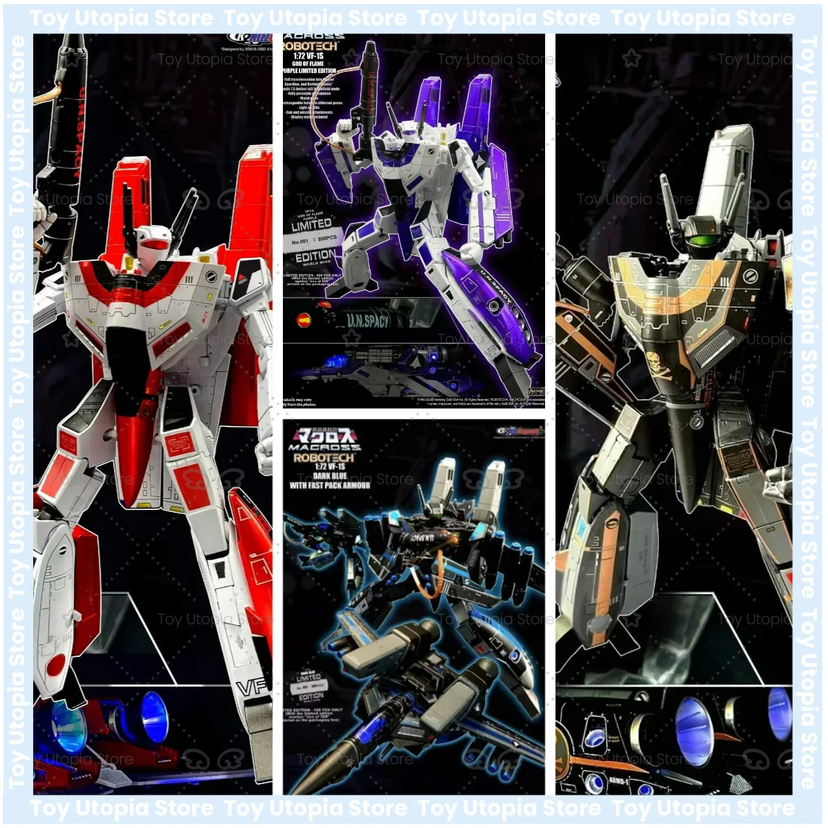 En stock KitzConcept Macross Robotech VF-1S VF1S Edición limitada con KIT de piezas Super Space Figuras de acción LED luminosas