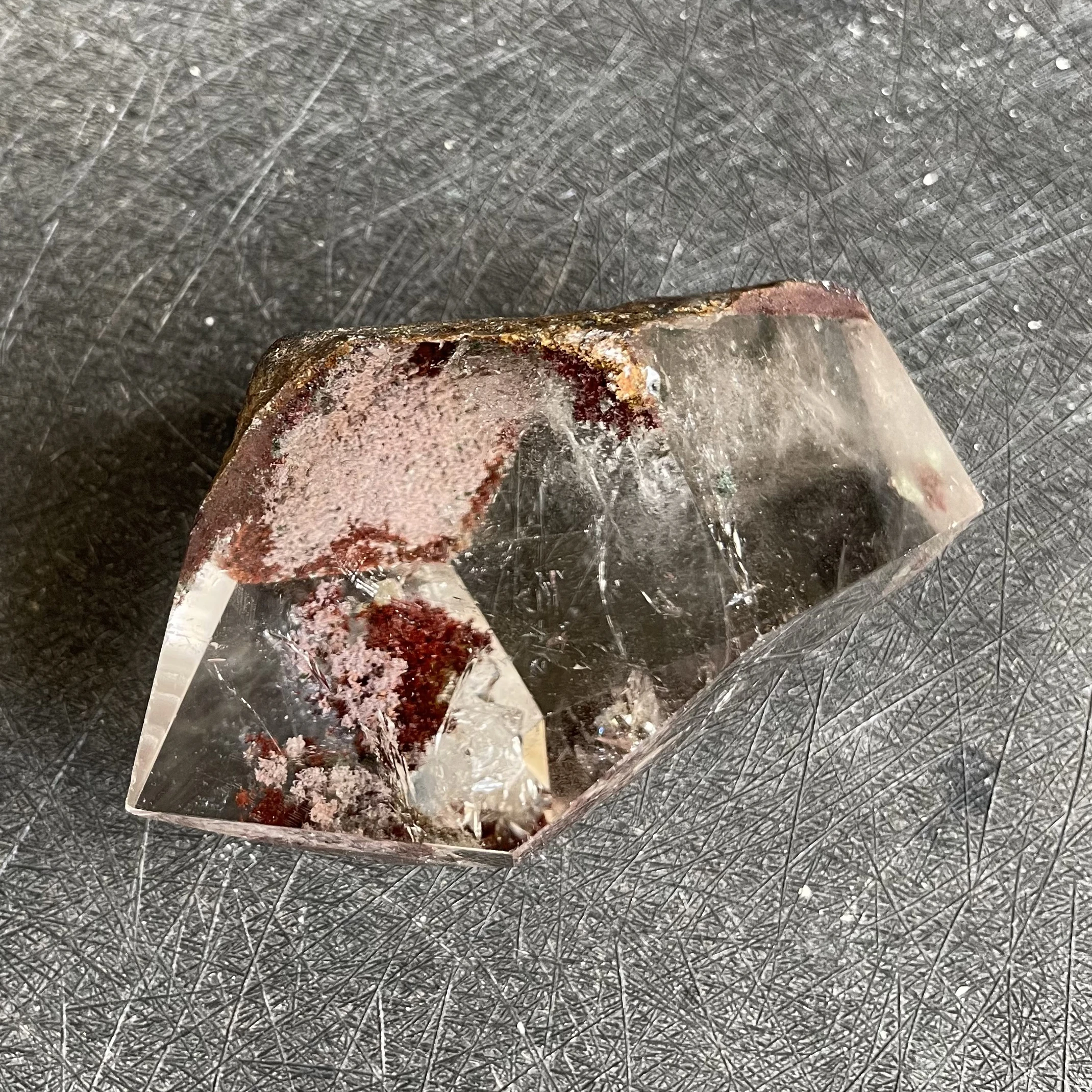 

130g Natural Crystal Green Phantom Decoration Polished Quartz Reiki Healing