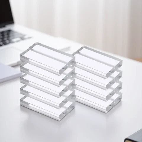 10/20 szt. Akrylowe uchwyty na wizytówki, stojaki na numery stołów, podstawki na zdjęcia i menu, przezroczyste