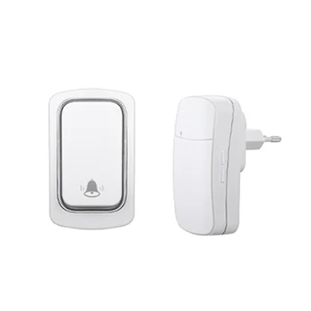 Draadloze Deurbel Zonder Batterijen Waterdichte Kinetische Buitenbel Zelfaangedreven Knop Hond Deurbel Ring Klokkenspel Eu Stekker