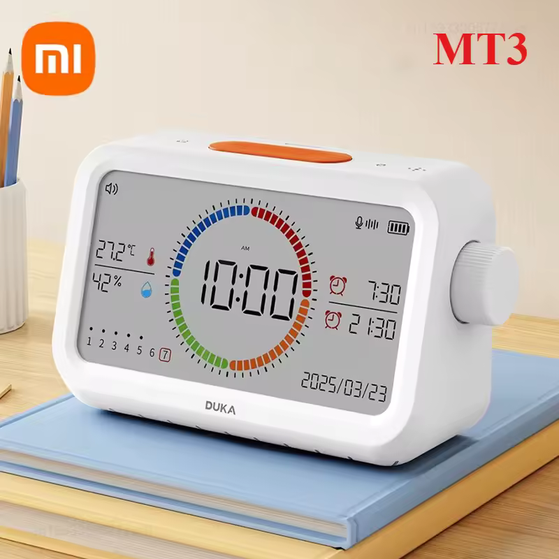 Xiaomi DUKA MT3 Multi-functional Clock Alarm Clock Temperature and Humidity Meter Indoor Learning Timer Home Car Digital Desktop - AliExpress 
