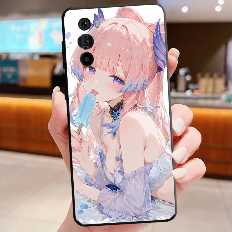 Telefoonhoesje voor Motorola Edge 50 40 Pro 60 50 40 30 Ultra Neo Fusion Moto G Play G Stylus G Power G Anime kawaii meisje