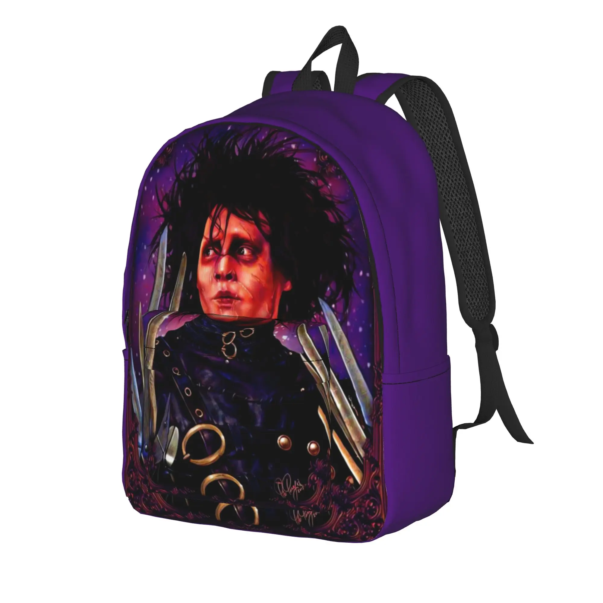 Edward Scissorhands Backpack  Trekking Backpacks Unisex Kawaii High School Bags Colorful Print Rucksack