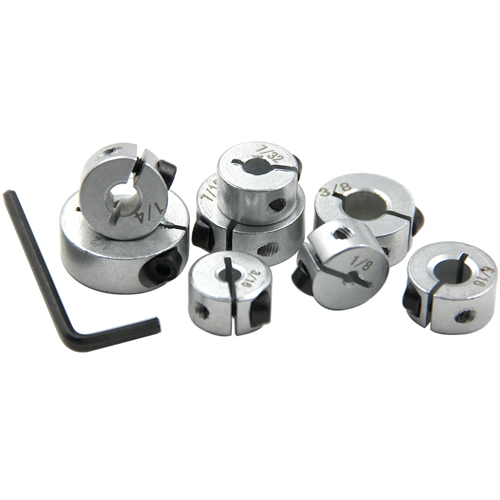 

8pc Silver Imperial Positioning Ring Open Type Optical Shaft Fixing Ring Shaft Sleeve Limit Ring Locking Positioning Ring Tool