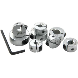 8pc Silver Imperial Positioning Ring Open Type Optical Shaft Fixing Ring Shaft Sleeve Limit Ring Locking Positioning Ring Tool