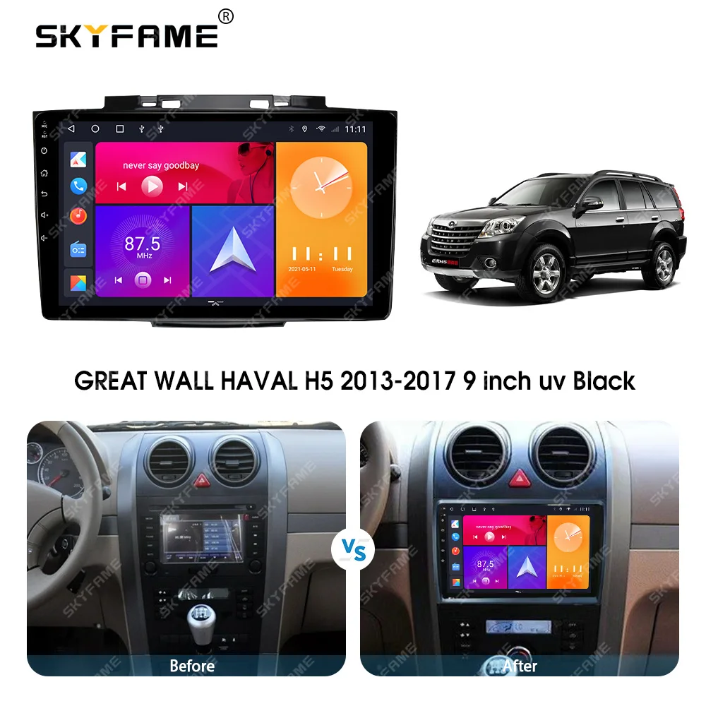 SKYFAME Car Frame Fascia Adapter Android Radio Dash Fitting Panel Kit For Great Wall Haval H3-H5