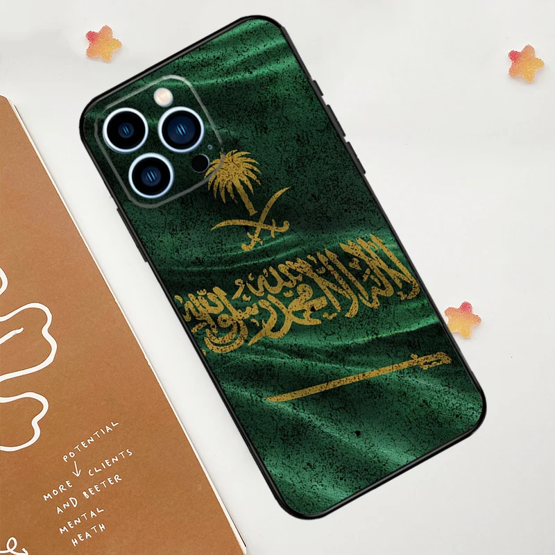 Kingdom of Saudi Arabia Flag Case For Apple iPhone 12 13 Mini 11 14 15 16 Pro Max Plus X XR XS Max Coque