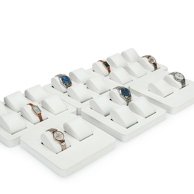 

Watch display props Black and white brushed watch display tray counter display wristwatch set