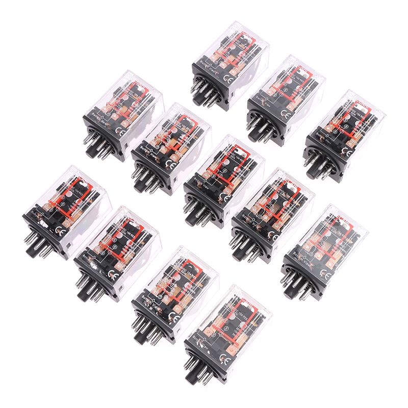 MK2P-1 MK-3P-1New Plug In Relay 8Pin 11Pin Fits AC 380V 220V 110V DC12V 24V Coil With Socket Base