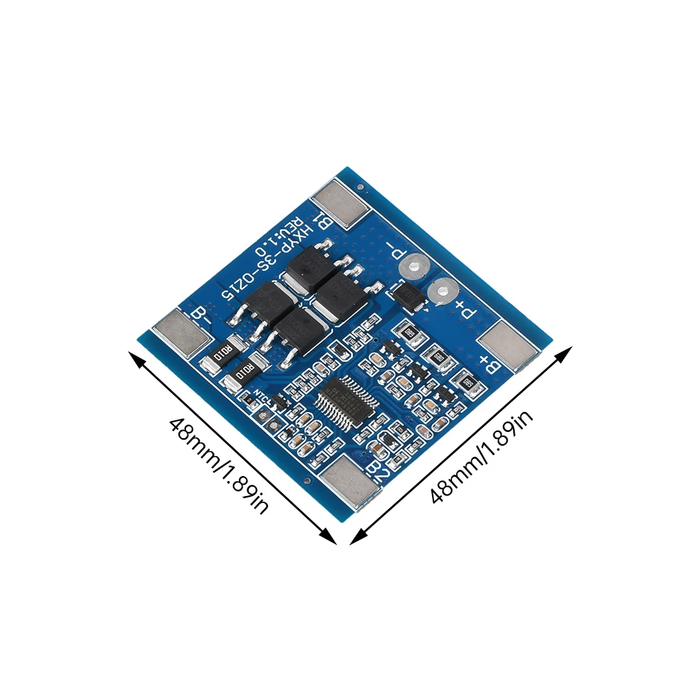 리튬 배터리 보호 보드, 과충전 방지, 밸런스 및 온도 제어, 3S12V18650, 11.1V, 12.6V