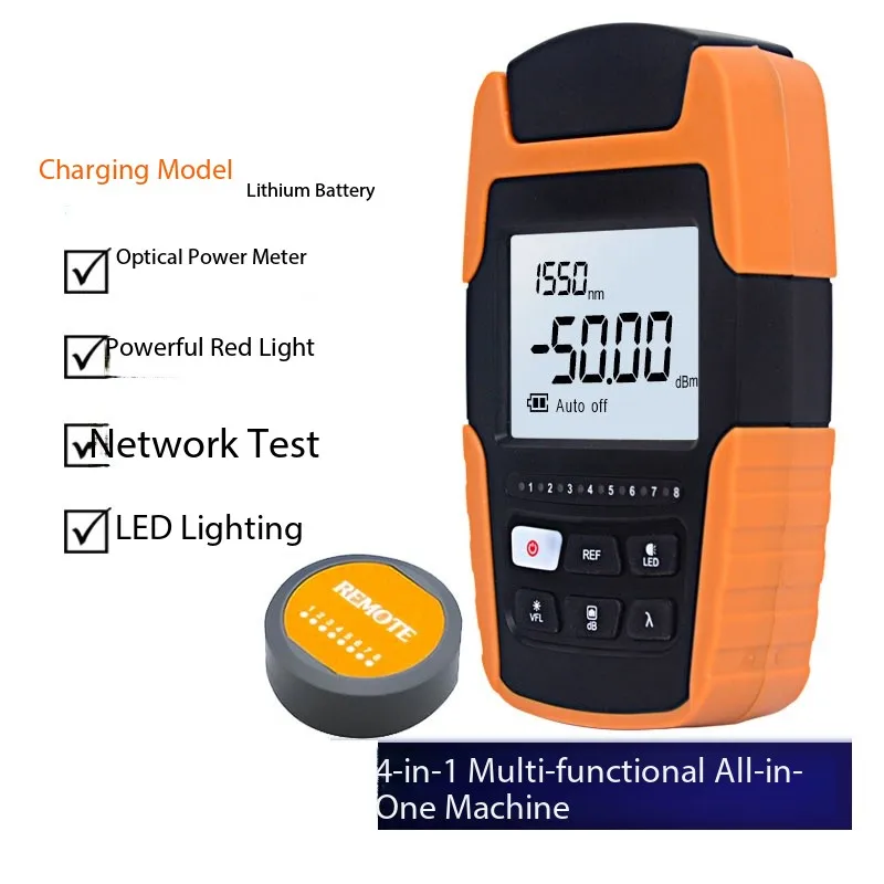 

4 In 1 Multifunctional Optical Power Meter Red Light All-in-one Machine With VFL/J45 SequenceAutomatic Calibration
