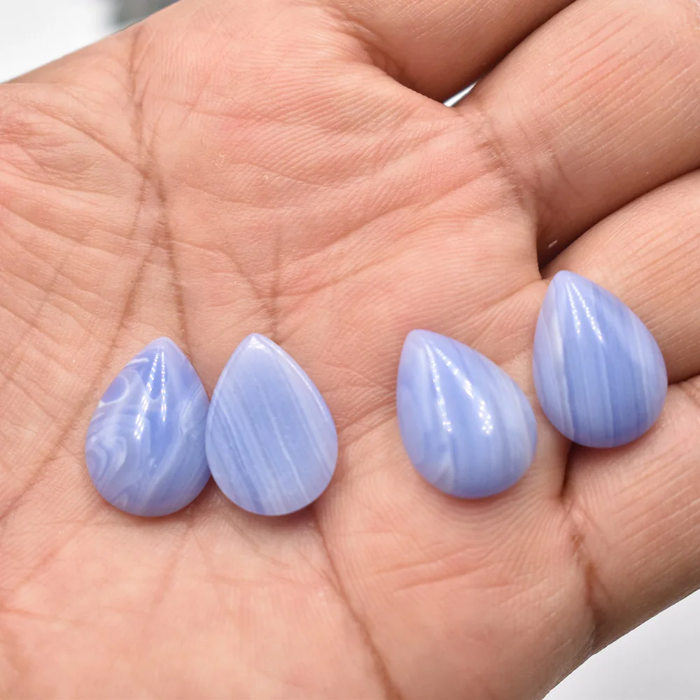 Großhandel 50 Stück/Lot verschiedene Naturstein-Cabochon-Perlen in Tropfenform 13x18mm für DIY-Schmuckzubehör Kostenloser Versand – Detail 28