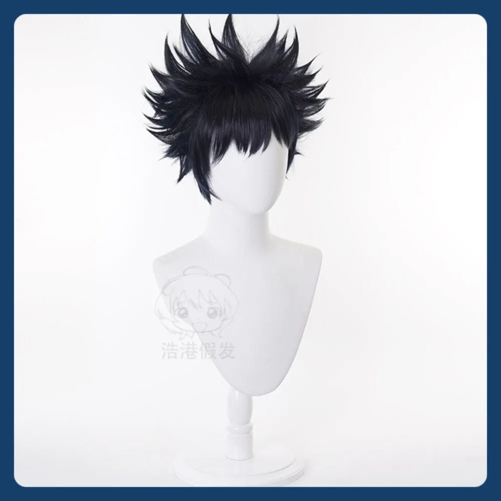 Toko Wig Mid-Jade Jujitsu Kaisen Megumi Fushiguro Wig Cosplay Permainan Anime Kostum Bermain Peran Alat Peraga Kostum Halloween Sintetis