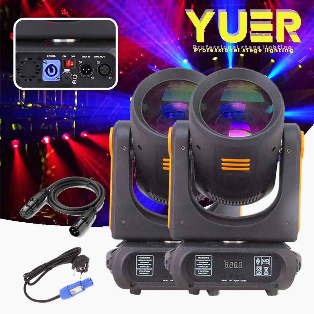 

2Pcs/Lot 250W LED Stage Beam light Moving head high bright 14 Gobos DMX Auto Effect light for DJ Disco Party show Club Wedding